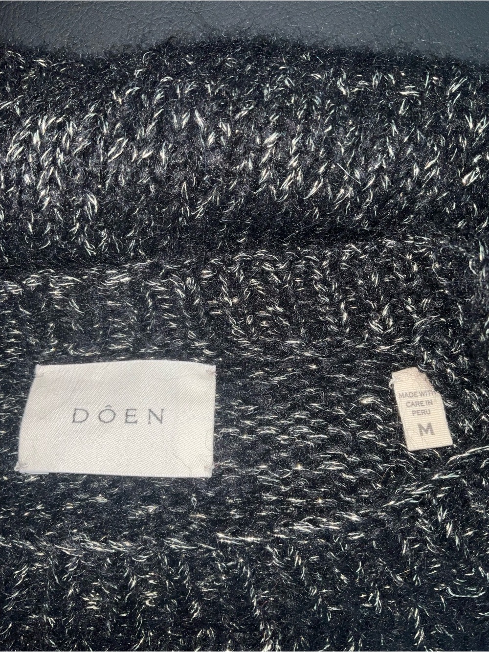 Doen Black Scoopneck Wool Jumper Sweater - Picture 4 of 4
